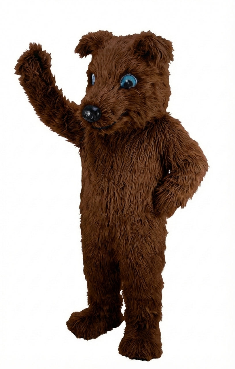 Greyhound Dog Mascot (Thermolite) - Long fur / Dark Brown mascot costume