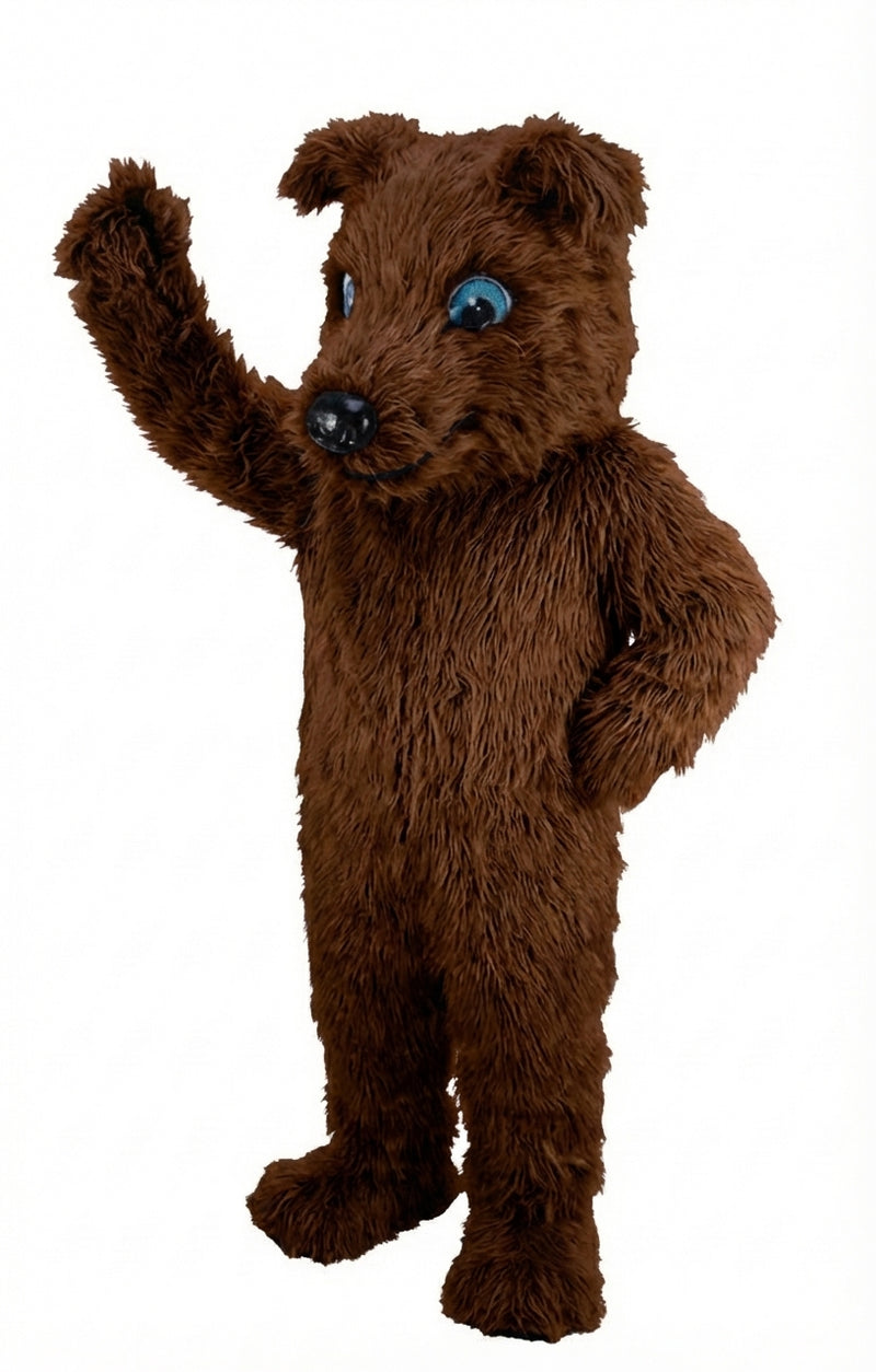 Greyhound Dog Mascot (Thermolite) - Long fur / Dark Brown mascot costume