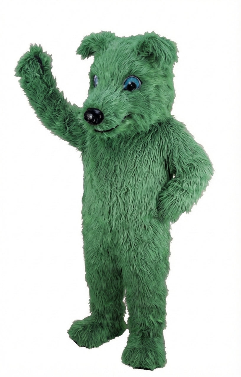 Greyhound Dog Mascot (Thermolite) - Long fur / Green mascot costume