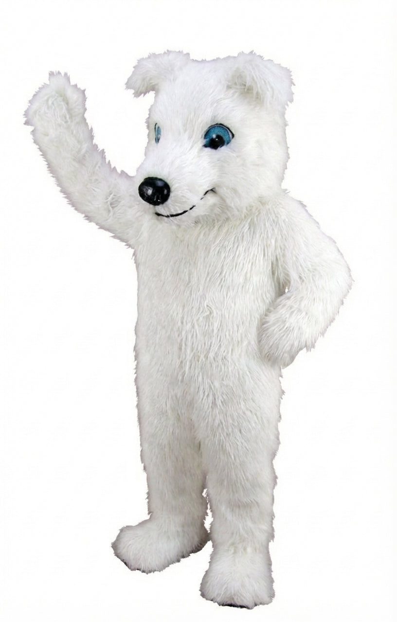 Greyhound Dog Mascot (Thermolite) - Long fur / White mascot costume