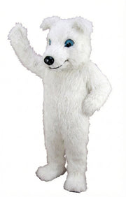 Greyhound Dog Mascot (Thermolite) - Long fur / White mascot costume
