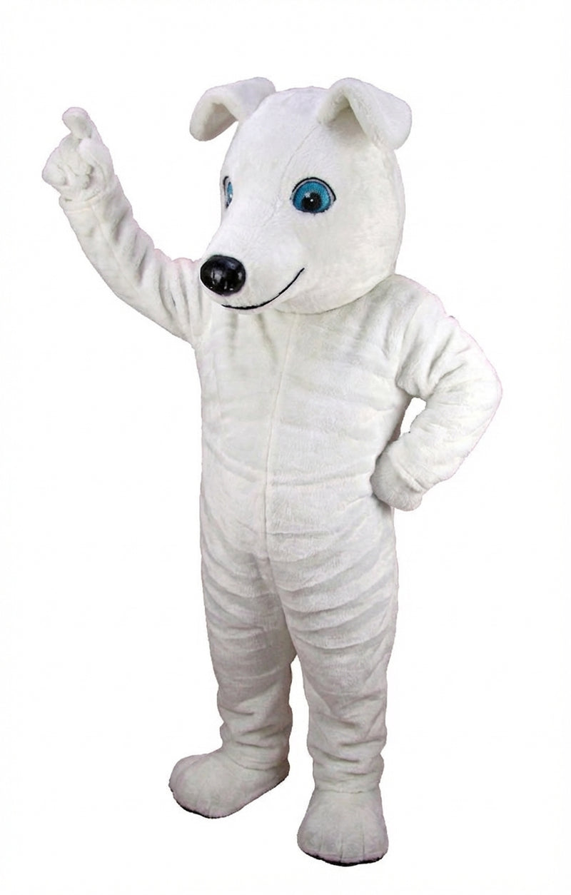 Greyhound Dog Mascot (Thermolite) - Short fur / Albino Tiger mascot costume
