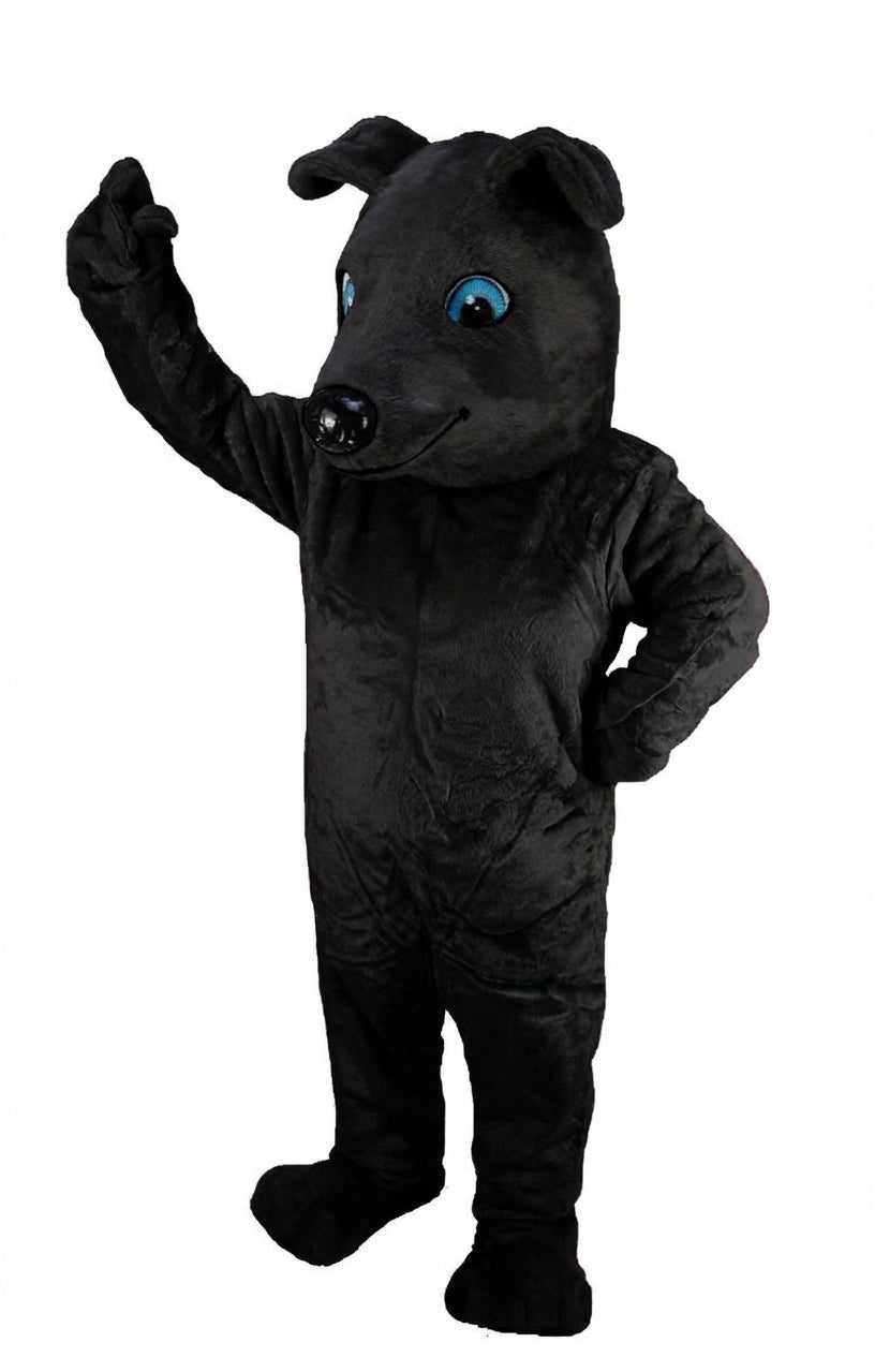 Greyhound Dog Mascot (Thermolite) - Short fur / Black mascot costume