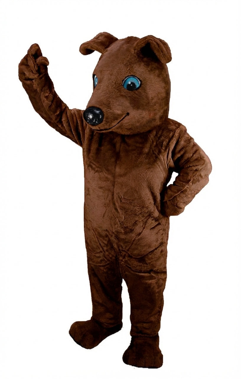 Greyhound Dog Mascot (Thermolite) - Short fur / Chocolate Brown mascot costume