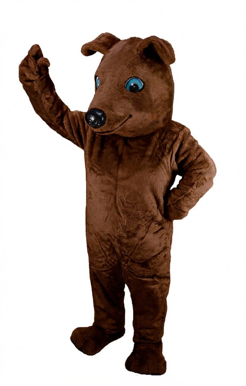 Greyhound Dog Mascot (Thermolite) - Short fur / Chocolate Brown mascot costume