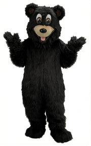 Happy Bear Mascot - Long fur / Black mascot costume