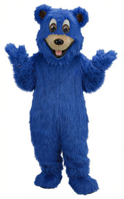 Happy Bear Mascot - Long fur / Royal Blue mascot costume