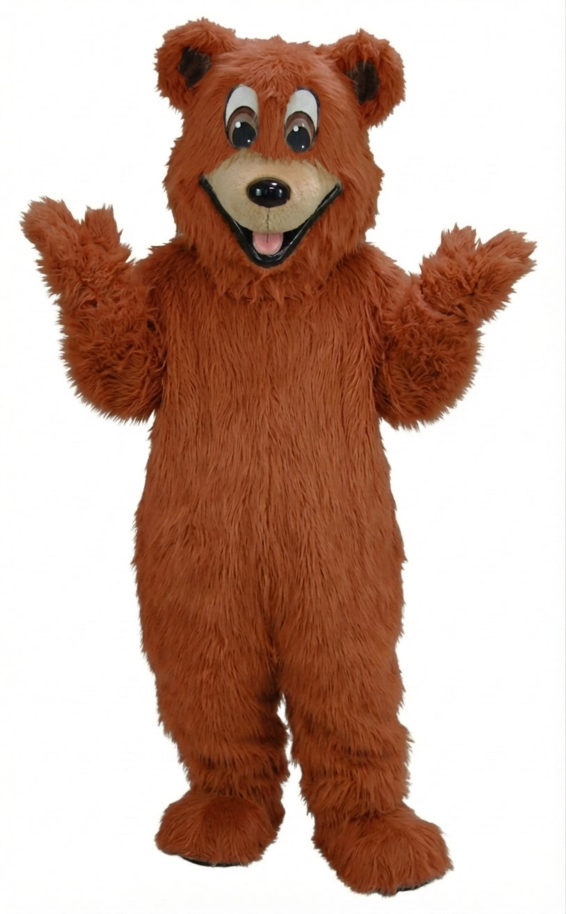 Happy Bear Mascot - Long fur / Rust mascot costume