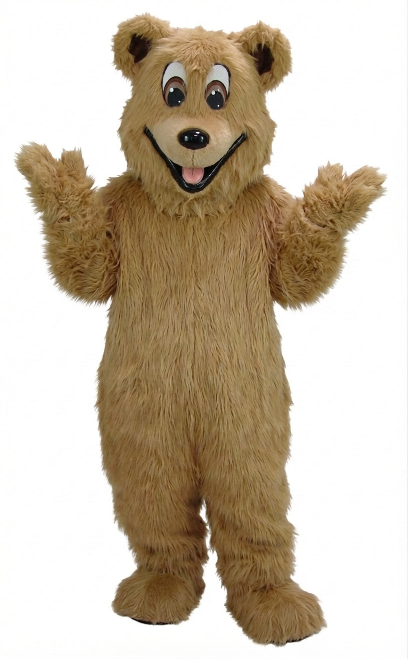 Happy Bear Mascot - Long fur / Tan mascot costume