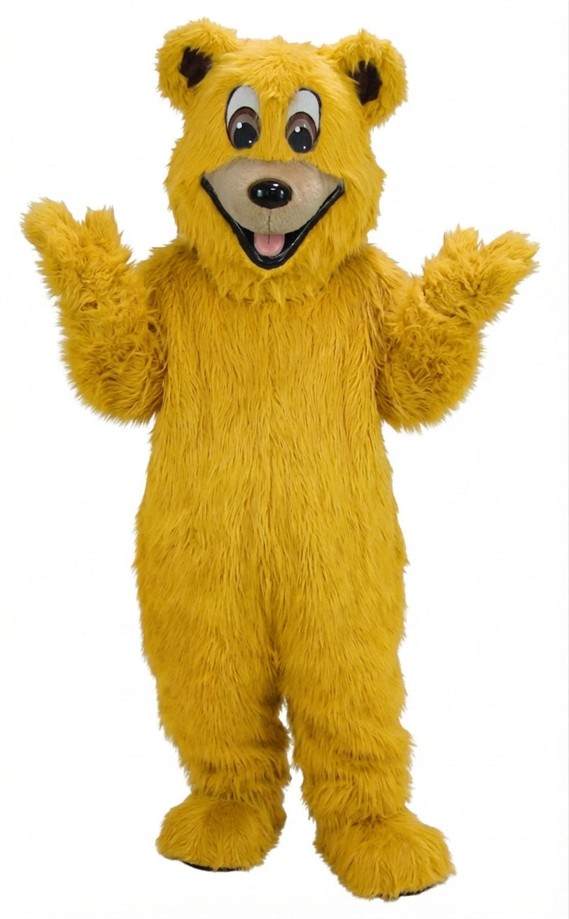 Happy Bear Mascot - Long fur / Yellow mascot costume