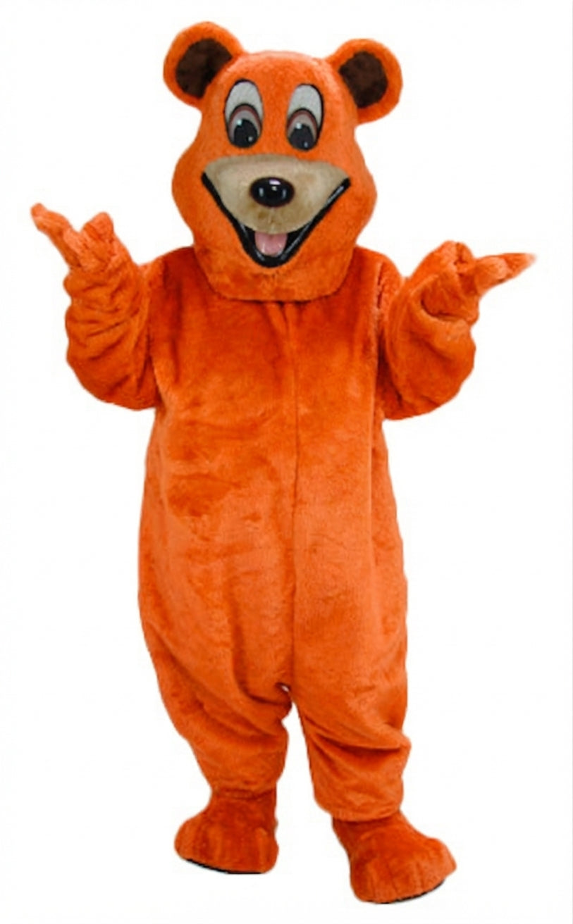 Happy Bear Mascot - Short fur / Bright Orange mascot costume