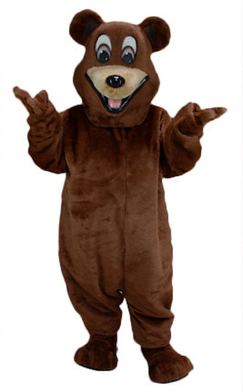 Happy Bear Mascot - Short fur / Chocolate Brown mascot costume