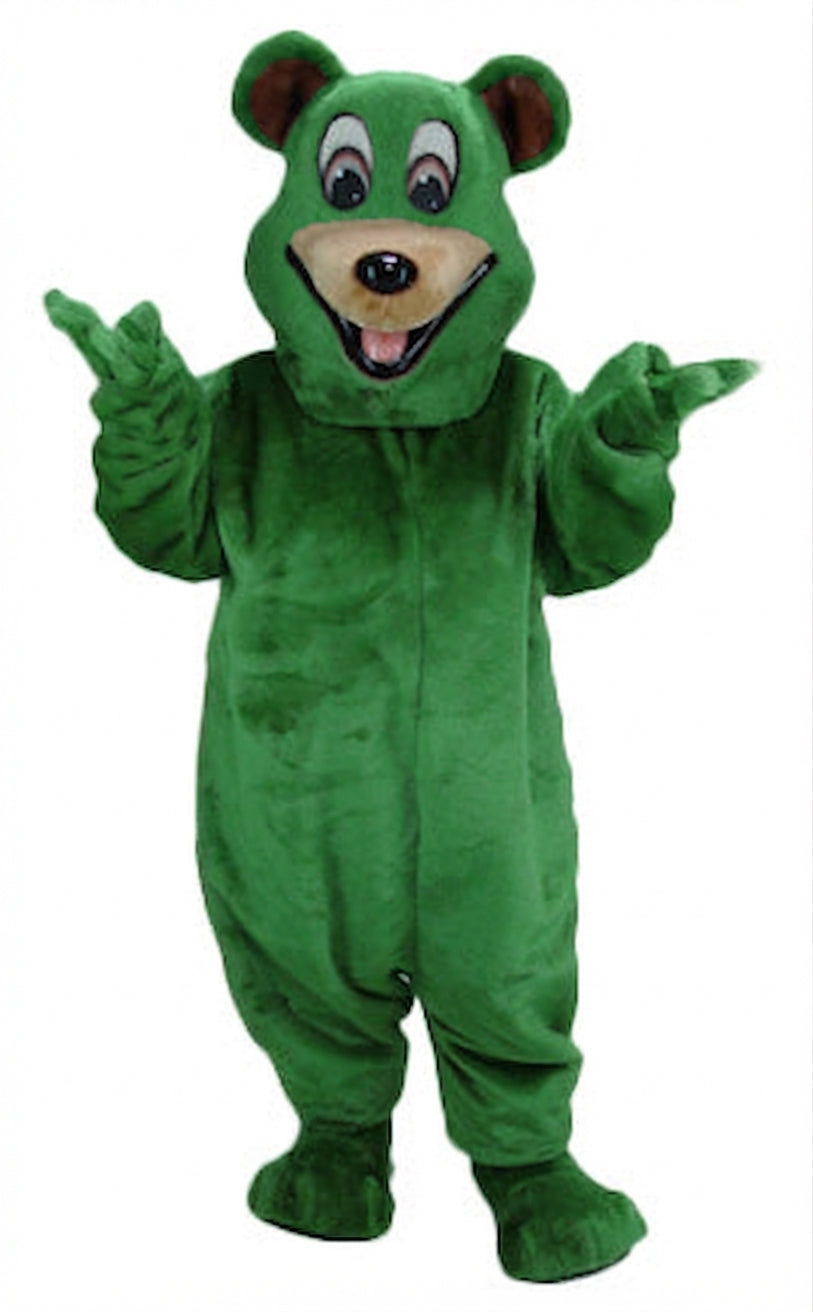 Happy Bear Mascot - Short fur / Green mascot costume