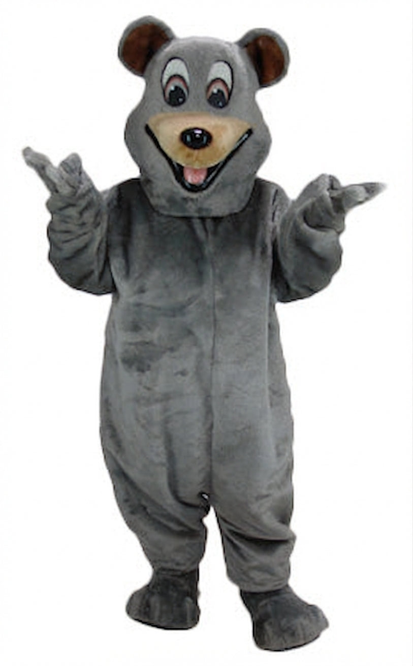 Happy Bear Mascot - Short fur / Grey mascot costume