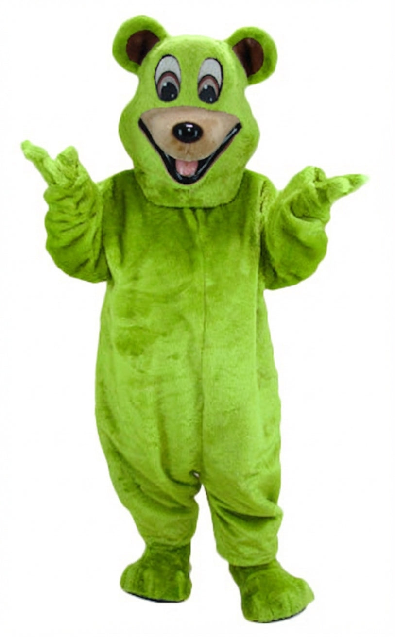 Happy Bear Mascot - Short fur / Lime mascot costume