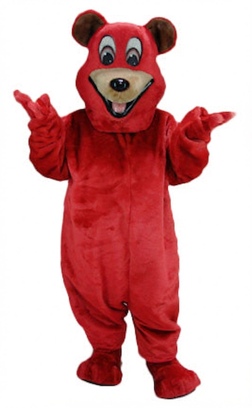 Happy Bear Mascot - Short fur / Red mascot costume