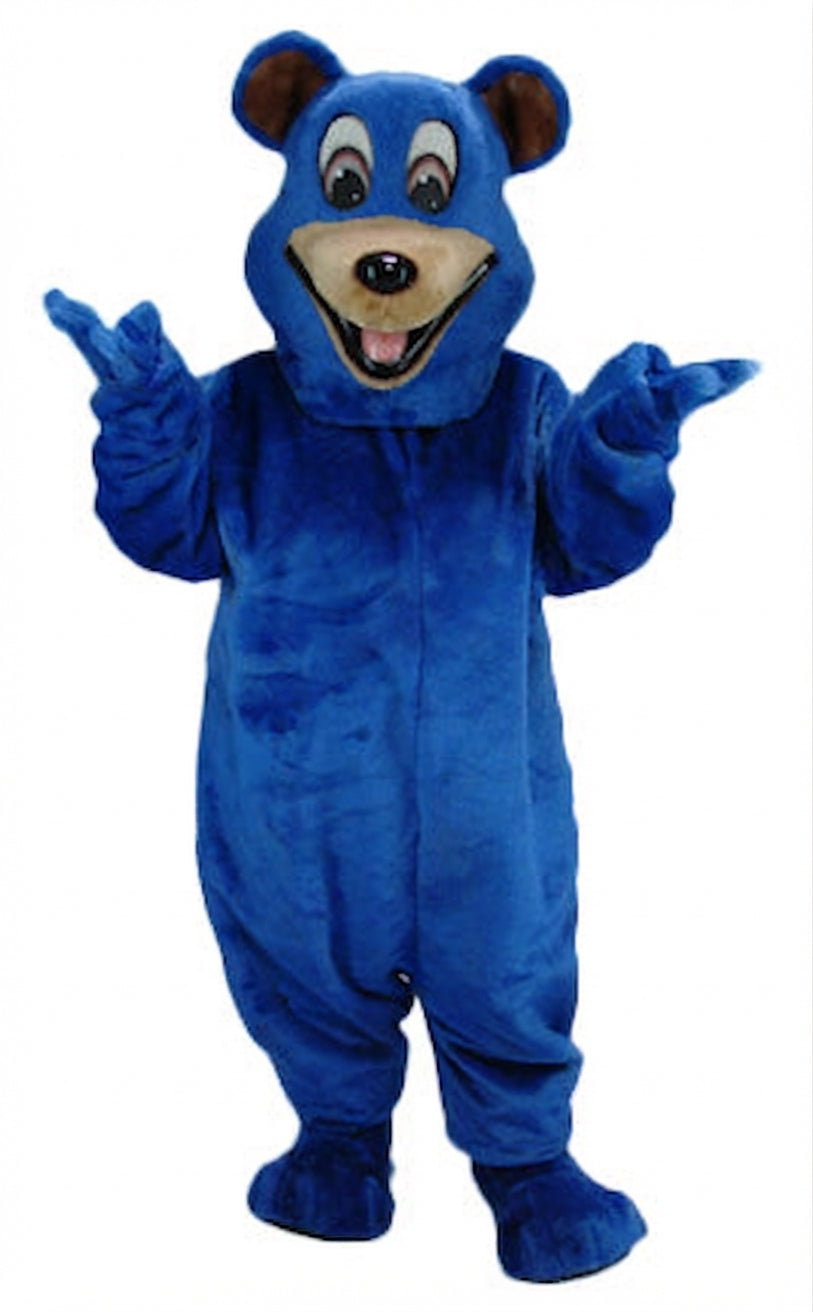 Happy Bear Mascot - Short fur / Royal blue mascot costume