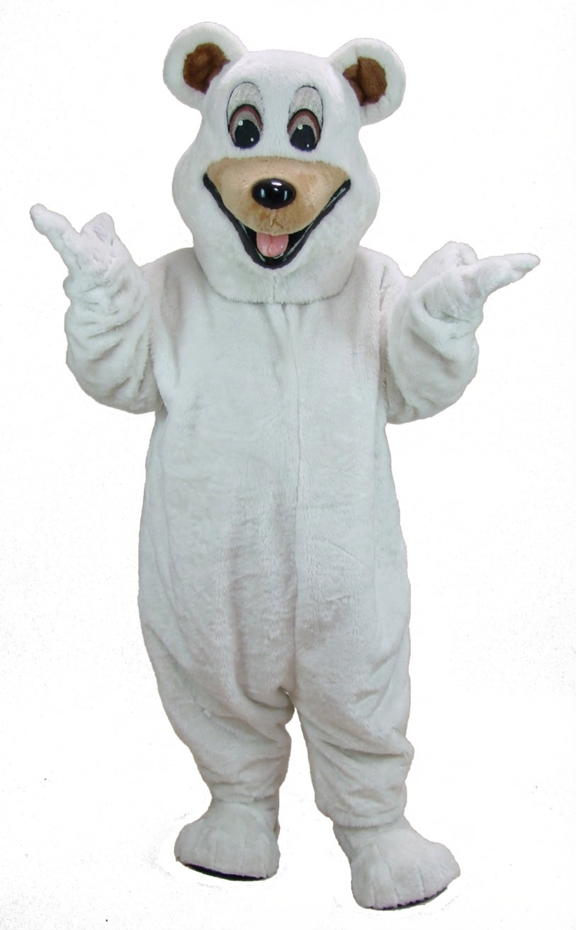 Happy Bear Mascot - Short fur / White mascot costume