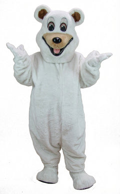 Happy Bear Mascot - Short fur / White mascot costume