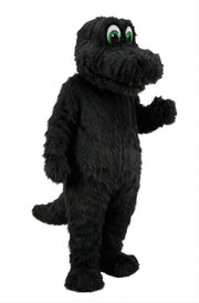 Happy Dino Mascot Dinosaur (Thermolite) - Long fur / Black mascot costume