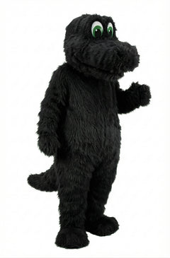 Happy Dino Mascot Dinosaur (Thermolite) - Long fur / Black mascot costume