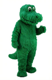 Happy Dino Mascot Dinosaur (Thermolite) - Long fur / Green mascot costume