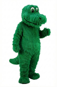Happy Dino Mascot Dinosaur (Thermolite) - Long fur / Green mascot costume