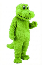 Happy Dino Mascot Dinosaur (Thermolite) - Long fur / Lime mascot costume