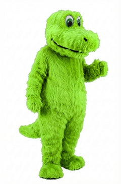 Happy Dino Mascot Dinosaur (Thermolite) - Long fur / Lime mascot costume