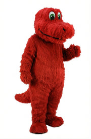 Happy Dino Mascot Dinosaur (Thermolite) - Long fur / Red mascot costume