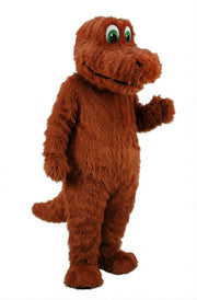 Happy Dino Mascot Dinosaur (Thermolite) - Long fur / Rust mascot costume