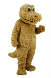 Happy Dino Mascot Dinosaur (Thermolite) - Long fur / Tan mascot costume