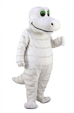 Happy Dino Mascot Dinosaur (Thermolite) - Short fur / Albino Tiger mascot costume