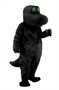 Happy Dino Mascot Dinosaur (Thermolite) - Short fur / Black mascot costume