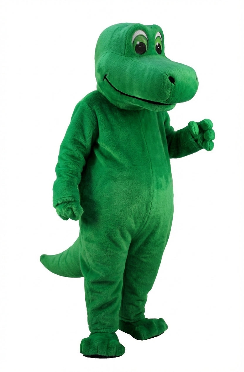 Happy Dino Mascot Dinosaur (Thermolite) - Short fur / Green mascot costume