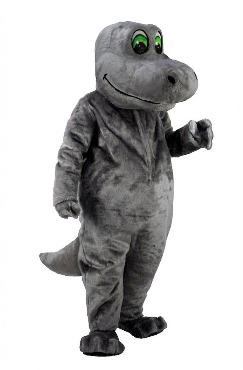 Happy Dino Mascot Dinosaur (Thermolite) - Short fur / Grey mascot costume
