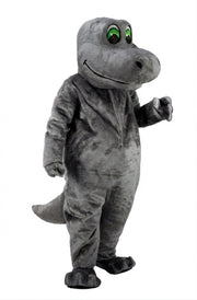 Happy Dino Mascot Dinosaur (Thermolite) - Short fur / Grey mascot costume
