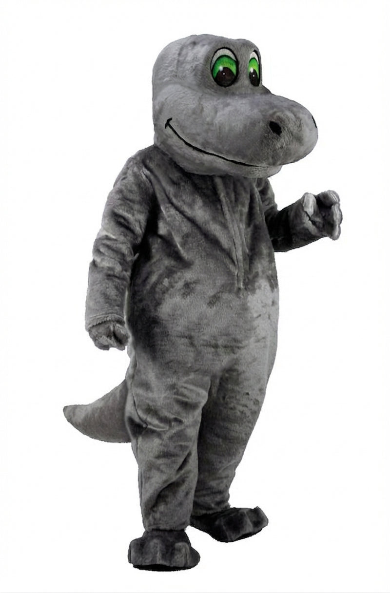 Happy Dino Mascot Dinosaur (Thermolite) - Short fur / Grey mascot costume