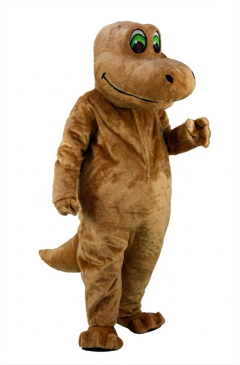 Happy Dino Mascot Dinosaur (Thermolite) - Short fur / Light Brown mascot costume
