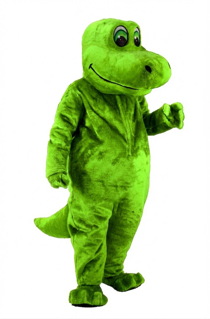 Happy Dino Mascot Dinosaur (Thermolite) - Short fur / Lime mascot costume