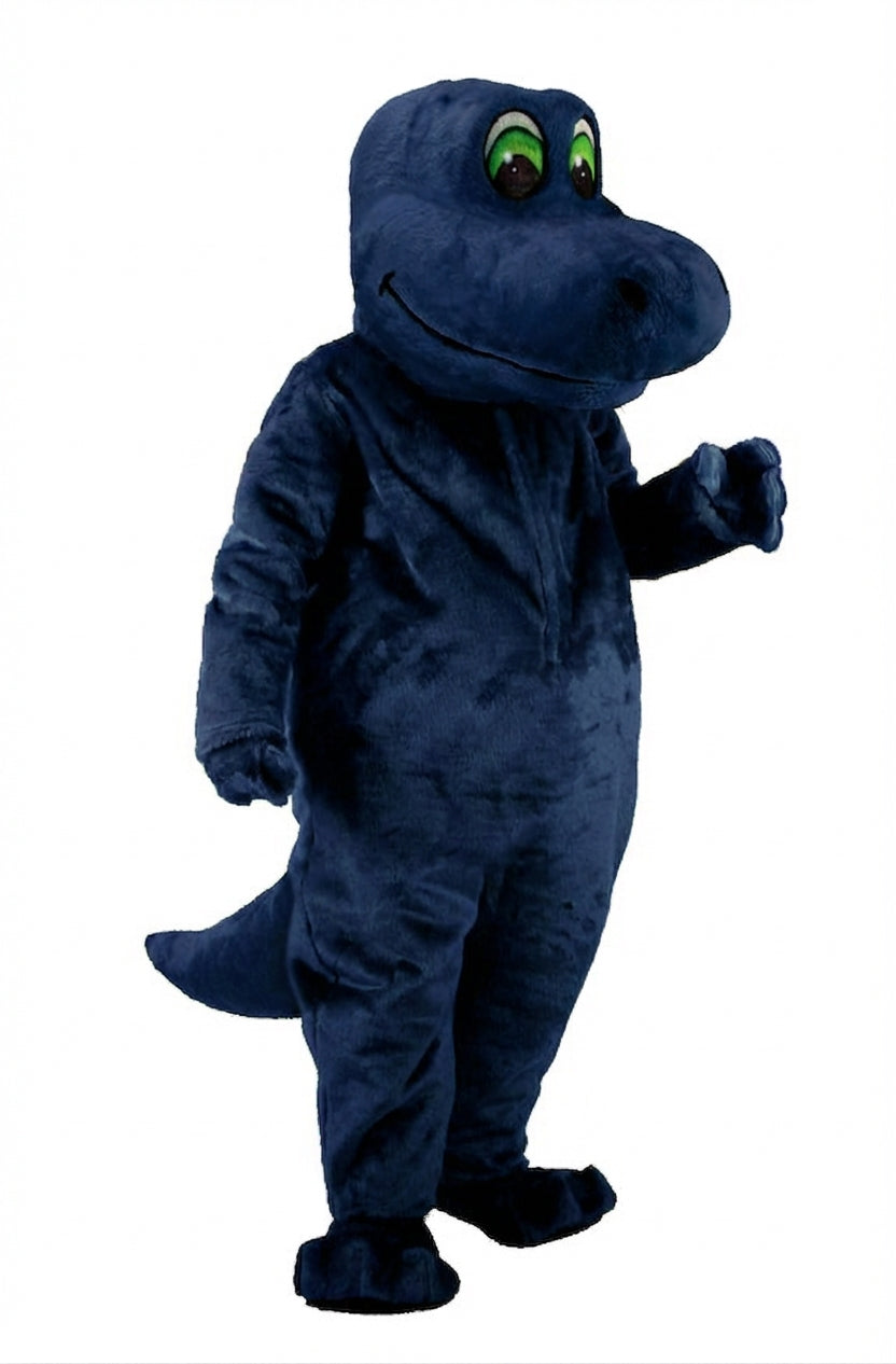 Happy Dino Mascot Dinosaur (Thermolite) - Short fur / Navy Blue mascot costume
