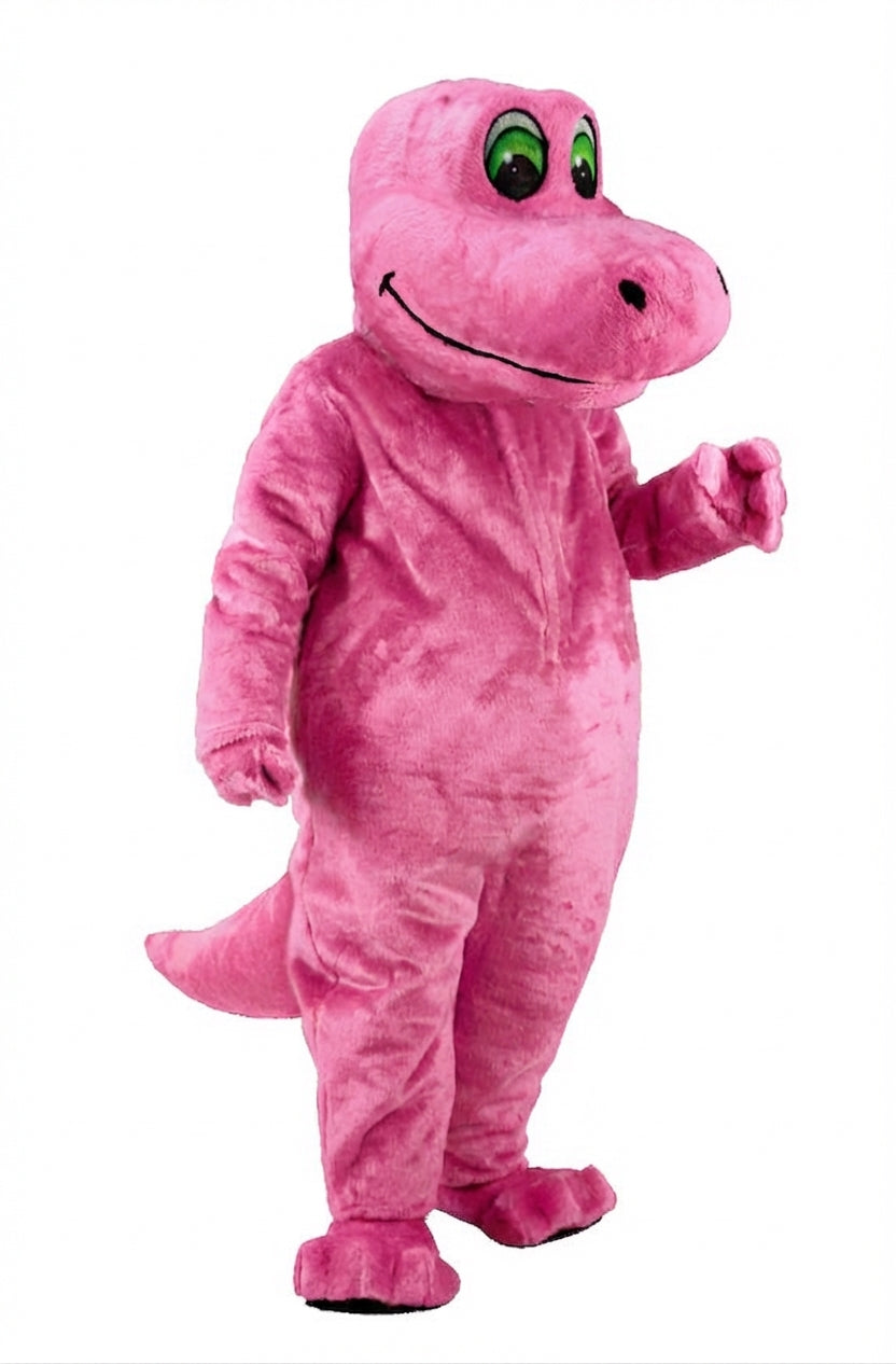 Happy Dino Mascot Dinosaur (Thermolite) - Short fur / Pink mascot costume