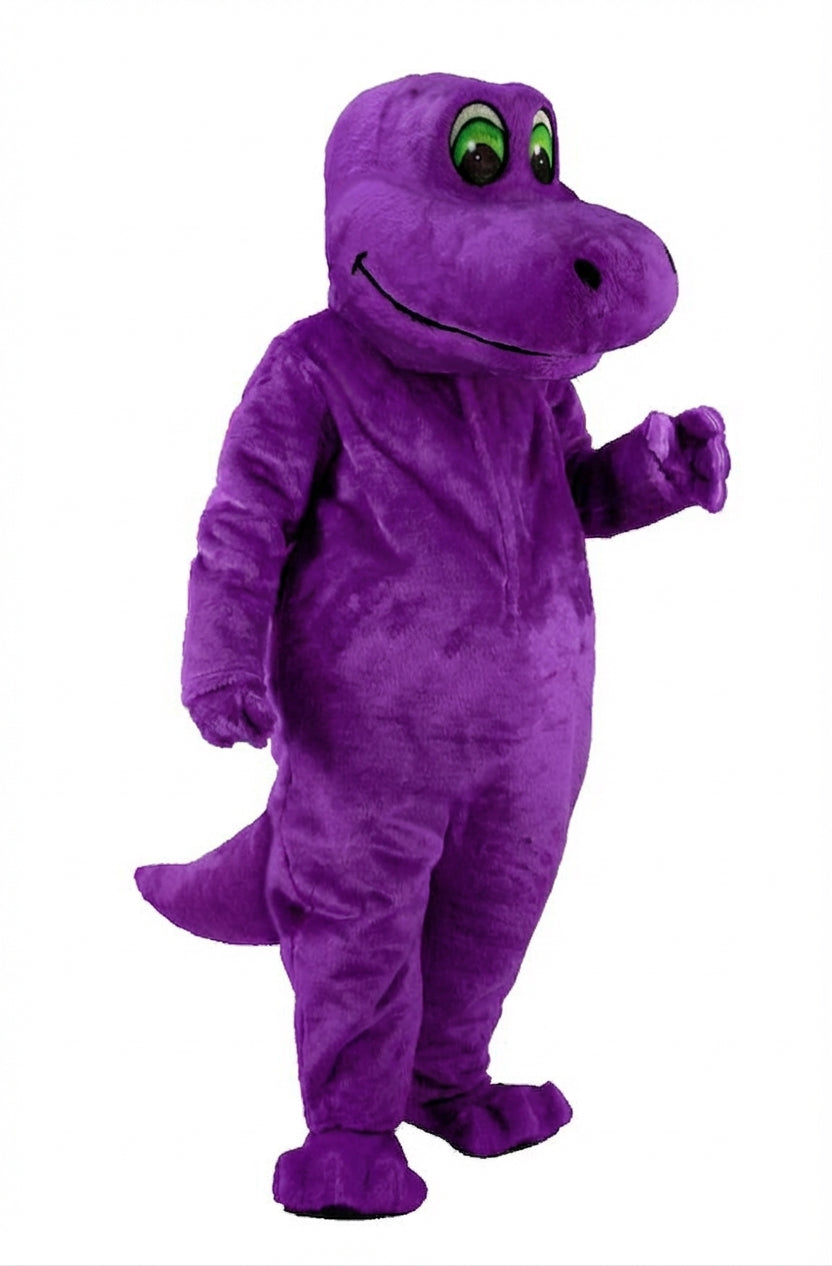 Happy Dino Mascot Dinosaur (Thermolite) - Short fur / Purple mascot costume