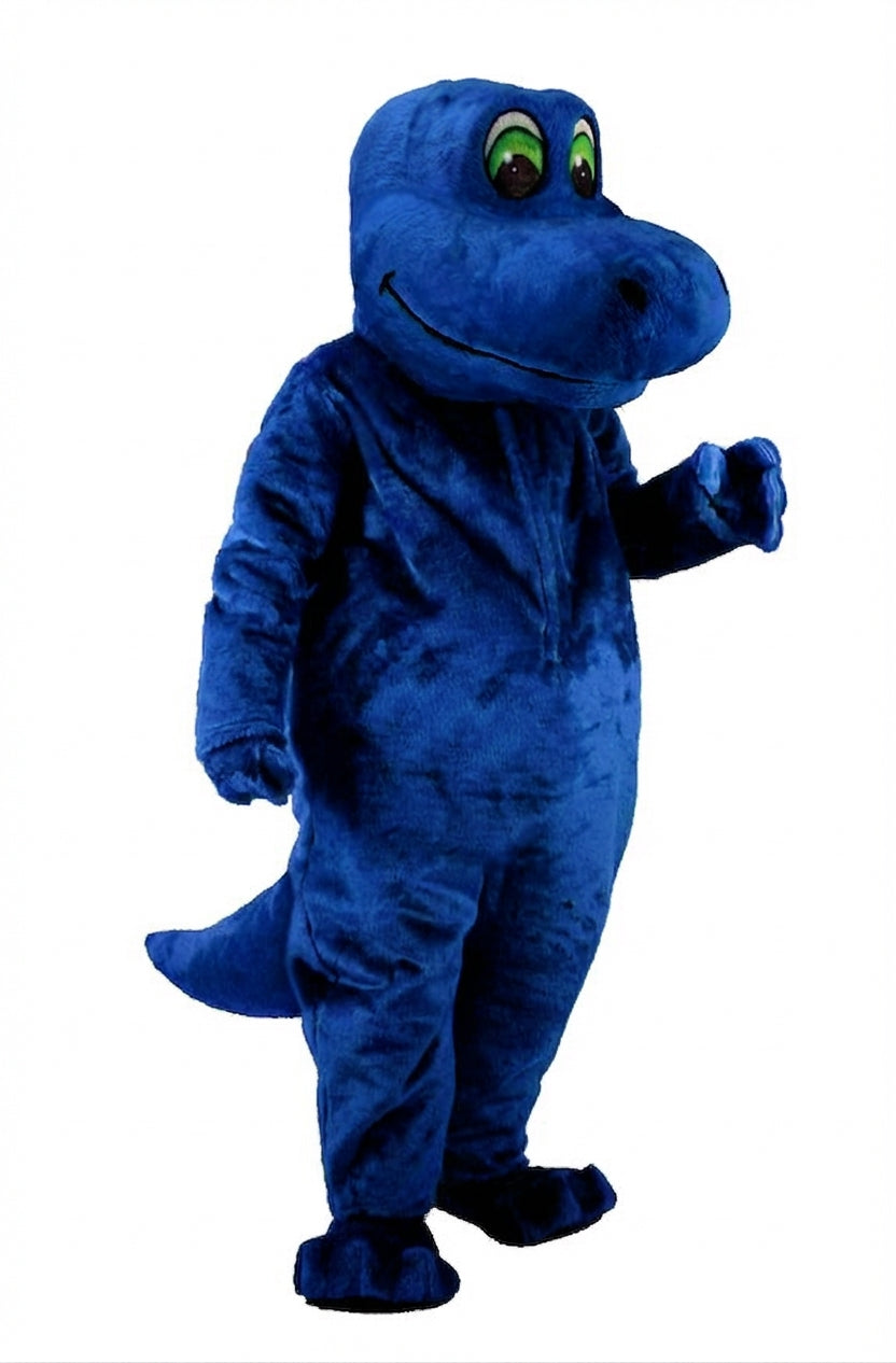 Happy Dino Mascot Dinosaur (Thermolite) - Short fur / Royal blue mascot costume