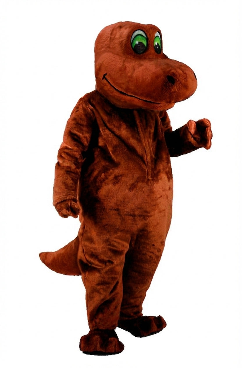 Happy Dino Mascot Dinosaur (Thermolite) - Short fur / Rust mascot costume