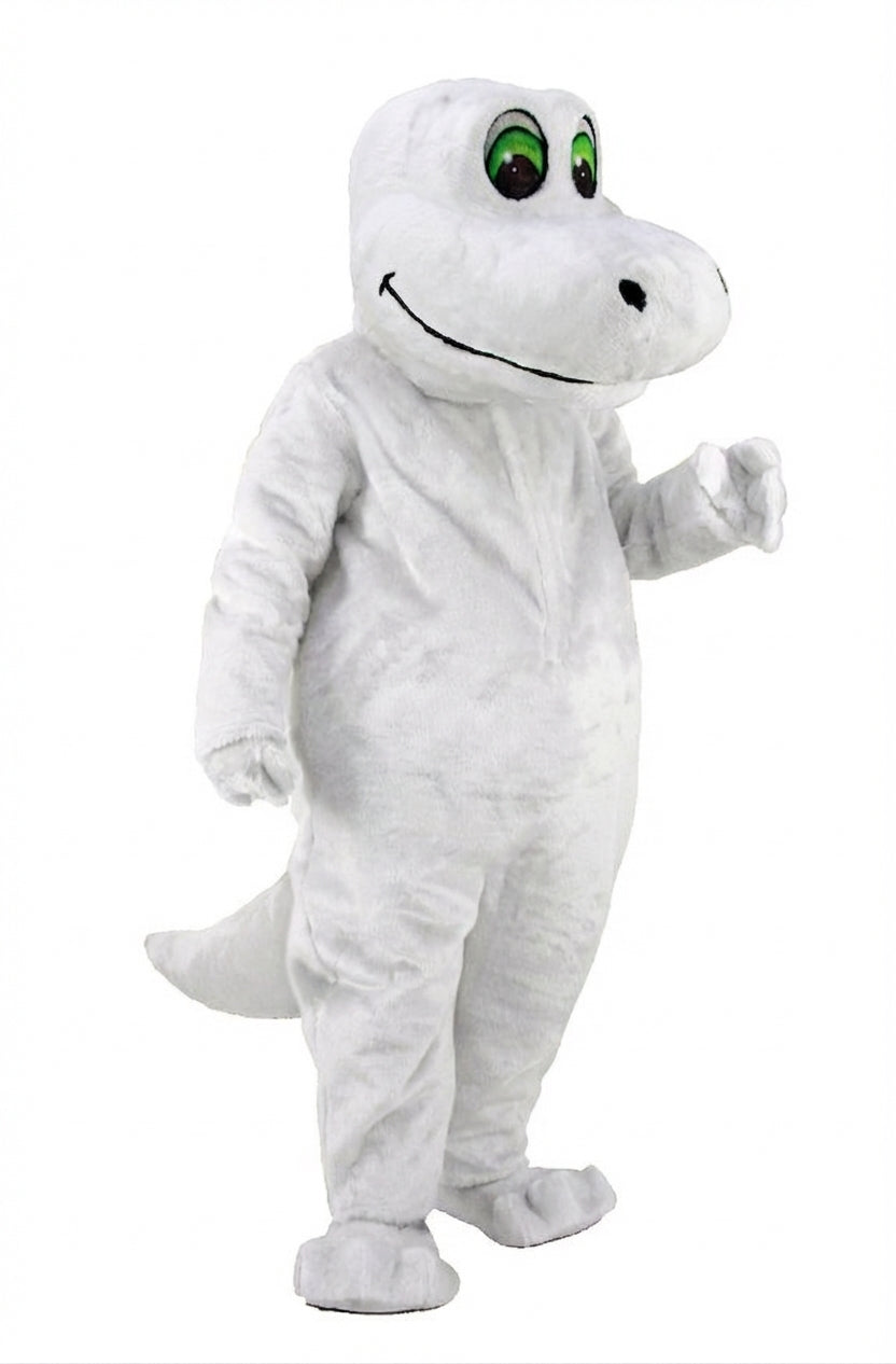 Happy Dino Mascot Dinosaur (Thermolite) - Short fur / White mascot costume