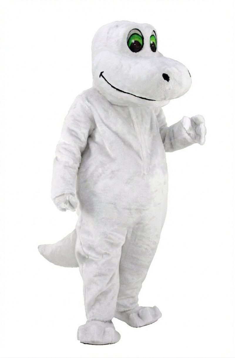Happy Dino Mascot Dinosaur (Thermolite) - Short fur / White mascot costume