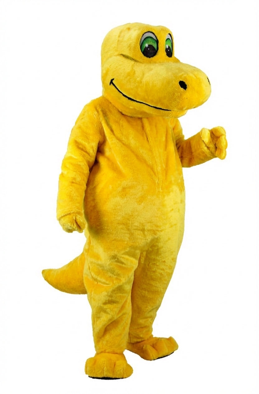 Happy Dino Mascot Dinosaur (Thermolite) - Short fur / Yellow mascot costume