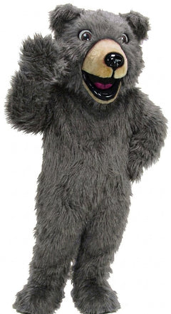 Happy Grizzly Mascot - Long fur / Grey mascot costume