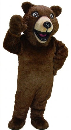 Happy Grizzly Mascot - Medium fur / Brown mascot costume